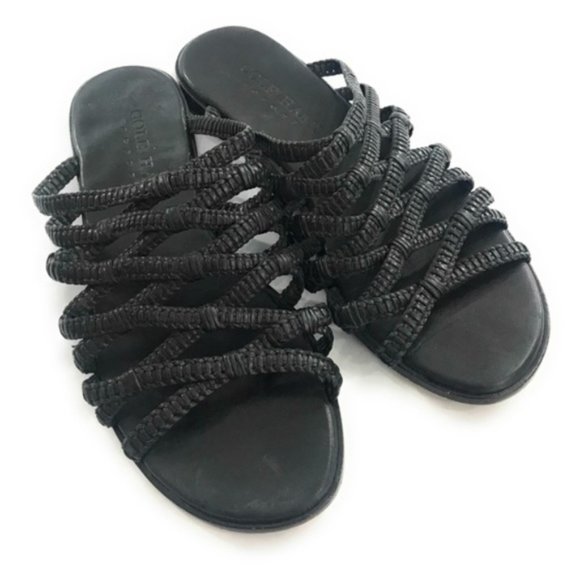 Cole Haan Shoes - (SOLD) Cole Haan Black Strappy Slip On Sandals